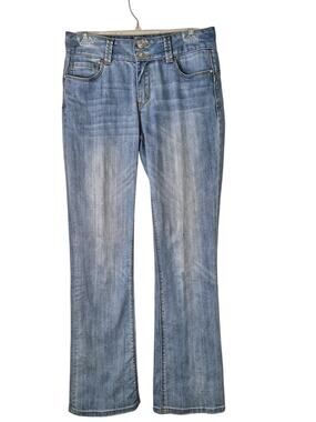 Boston Proper Jeans Womens Size 6 Boot Cut Distressed Denim Light Wash High Rise